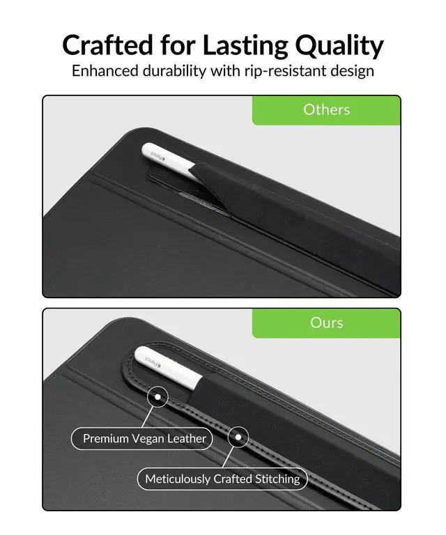 Alt view image 2 of 7 - Apple Pencil Holder for iPad Cases, Elastic Sleeve, 3M Adhesive