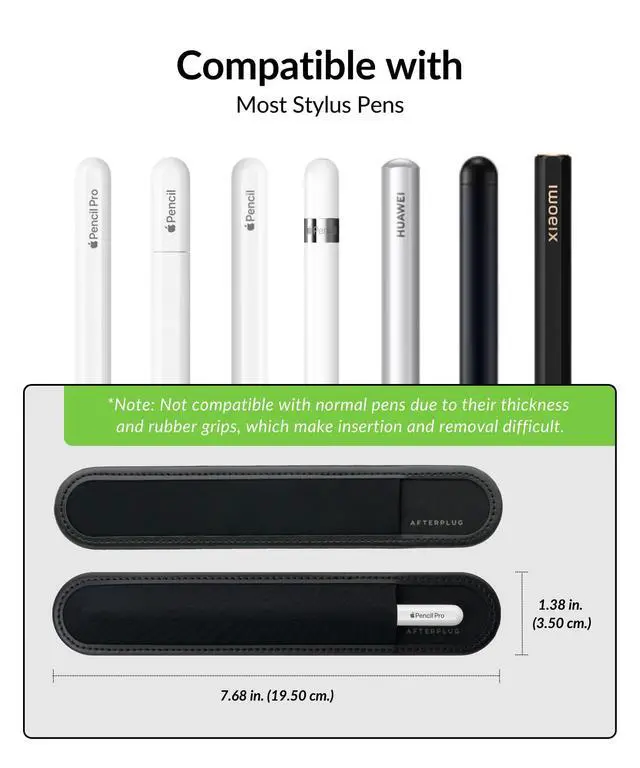 Alt view image 7 of 7 - Apple Pencil Holder for iPad Cases, Elastic Sleeve, 3M Adhesive