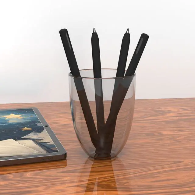 Alt view image 3 of 7 - Silicone Pencil Case Compatible with Samsung Galaxy Tab S11, S11 Ultra, Protective Sleeve with Non-Slip Grip, Hard Case Cover (Black)