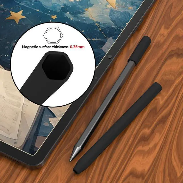 Alt view image 6 of 7 - Silicone Pencil Case Compatible with Samsung Galaxy Tab S11, S11 Ultra, Protective Sleeve with Non-Slip Grip, Hard Case Cover (Black)