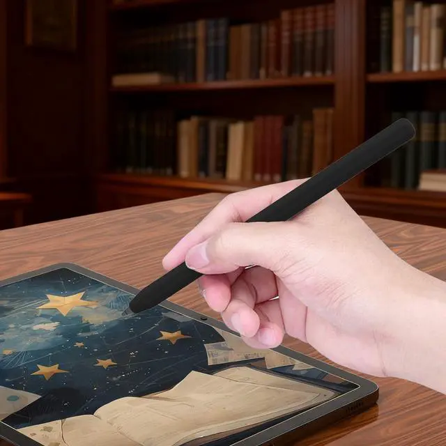 Alt view image 5 of 7 - Silicone Pencil Case Compatible with Samsung Galaxy Tab S11, S11 Ultra, Protective Sleeve with Non-Slip Grip, Hard Case Cover (Black)