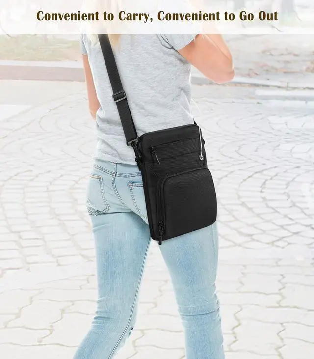 Alt view image 2 of 7 - 9-11 Inch Tablet Sleeve Bag with Shoulder Strap, Black