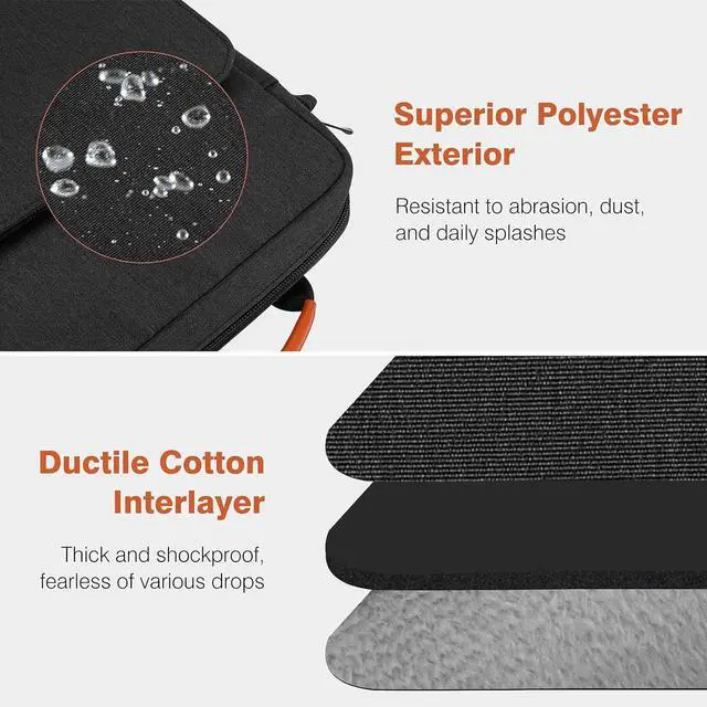 Alt view image 6 of 7 - 9-11 Inch Tablet Sleeve Bag Carrying Case with Shoulder Strap