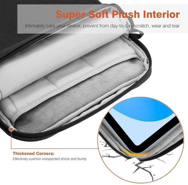 Alt view image 5 of 7 - 9-11 Inch Tablet Sleeve Bag Carrying Case with Shoulder Strap