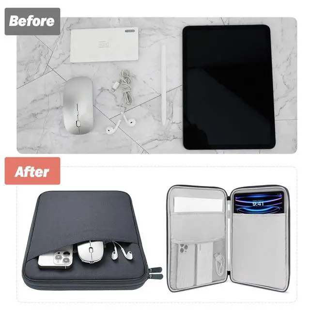 Alt view image 4 of 7 - 9-11 Inch Tablet Sleeve Bag Carrying Case with Accessory Pocket