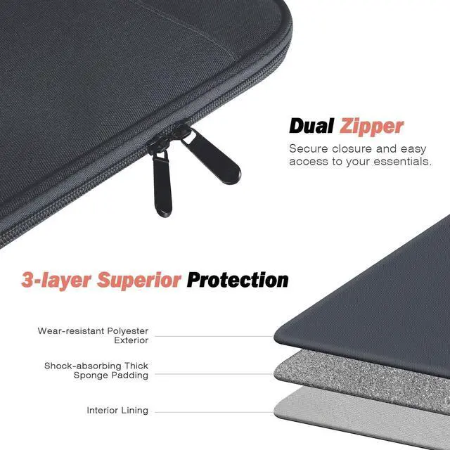 Alt view image 5 of 7 - 9-11 Inch Tablet Sleeve Bag Carrying Case with Accessory Pocket