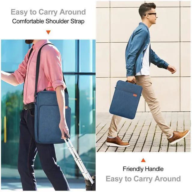 Alt view image 6 of 6 - 12.9-14.2 Inch Tablet Sleeve Bag for Samsung Galaxy Tab S11 S10 S9 S8 Ultra 14.6",13" iPad Air M2 M3 M4/Pro M5 M4/Pro 12.9, MacBook Air 13.6"/Pro 14.2"/Neo 13/Surface Laptop/Surface Pro 11 Case-Blue
