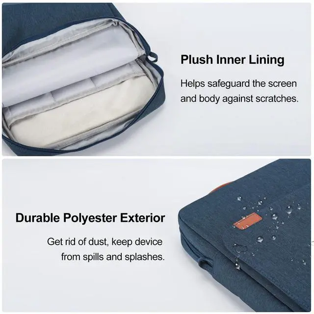 Alt view image 4 of 6 - 12.9-14.2 Inch Tablet Sleeve Bag for Samsung Galaxy Tab S11 S10 S9 S8 Ultra 14.6",13" iPad Air M2 M3 M4/Pro M5 M4/Pro 12.9, MacBook Air 13.6"/Pro 14.2"/Neo 13/Surface Laptop/Surface Pro 11 Case-Blue