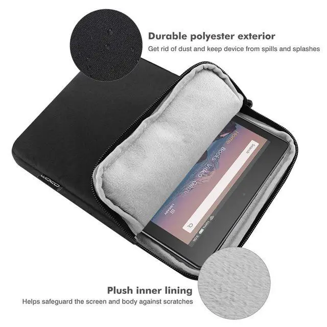 Alt view image 3 of 7 - 7-8 Inch Tablet Sleeve Bag, Polyester Pouch Cover Case Slim Design