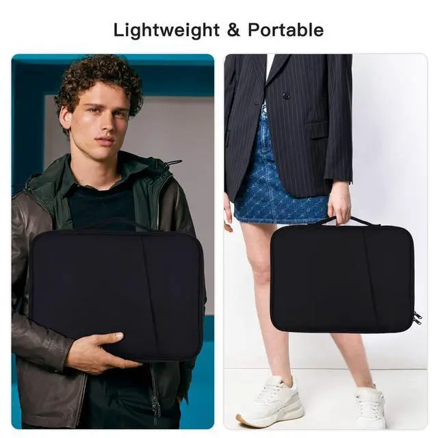 Alt view image 7 of 7 - 12-12.9 Inch Tablet Sleeve Bag for 12.4" Samsung Galaxy Tab S10+ S9+ Plus/S8+/S7+ Plus/S7 FE,13" iPad Air M4 M3 M2/iPad Pro M5 M4/Pro 12.9"/Microsoft Surface Go 2 12.4"/Pro 11 10 Carrying Case-Black