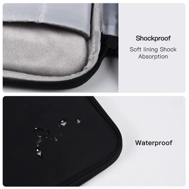 Alt view image 6 of 7 - 12-12.9 Inch Tablet Sleeve Bag for 12.4" Samsung Galaxy Tab S10+ S9+ Plus/S8+/S7+ Plus/S7 FE,13" iPad Air M4 M3 M2/iPad Pro M5 M4/Pro 12.9"/Microsoft Surface Go 2 12.4"/Pro 11 10 Carrying Case-Black