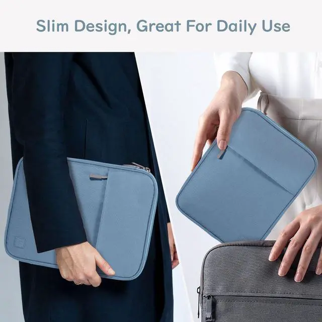 Alt view image 7 of 7 - 9-11 Inch Tablet Sleeve Padded Carrying Case, Blue