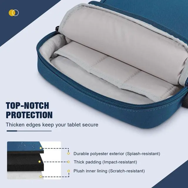 Alt view image 4 of 7 - 9-11 Inch 360° Protection Tablet Sleeve Bag with Earphone Hole