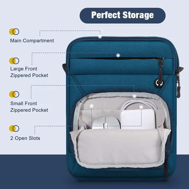 Alt view image 6 of 7 - 9-11 Inch 360° Protection Tablet Sleeve Bag with Earphone Hole