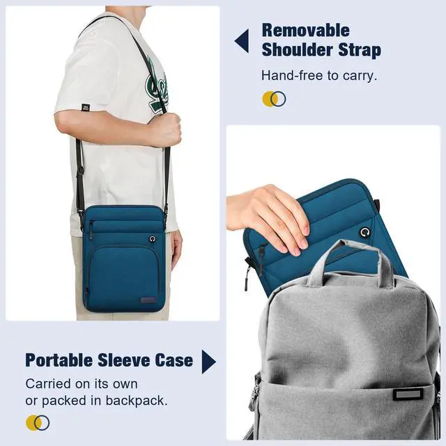 Alt view image 7 of 7 - 9-11 Inch 360° Protection Tablet Sleeve Bag with Earphone Hole