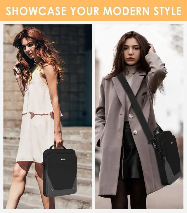Alt view image 7 of 7 - 9-11 Inch Tablet Sleeve Bag 360° Protetive Carrying Case Compatible with iPad 10th 10.9, iPad Air 5/4th 10.9, iPad 9/8th 10.2, iPad Pro 11, Tab S8/S9 11, with Handle and Shoulder Strap, Black