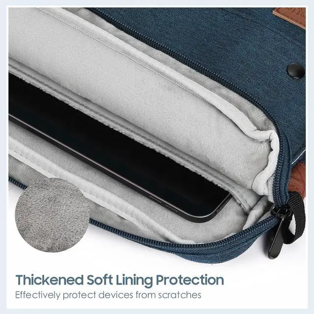 Alt view image 4 of 7 - 9-11 Inch Tablet Sleeve Bag with Shoulder Strap, Indigo