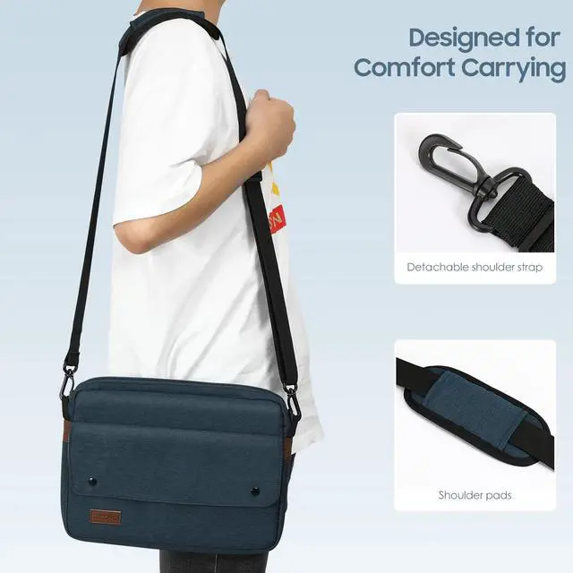 Alt view image 6 of 7 - 9-11 Inch Tablet Sleeve Bag with Shoulder Strap, Indigo