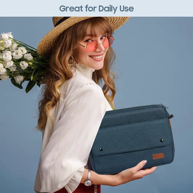 Alt view image 7 of 7 - 9-11 Inch Tablet Sleeve Bag with Shoulder Strap, Indigo