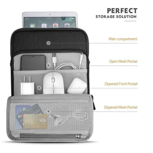 Alt view image 6 of 7 - 8-9 Inch Tablet Sleeve Bag Carrying Case with Storage Pockets
