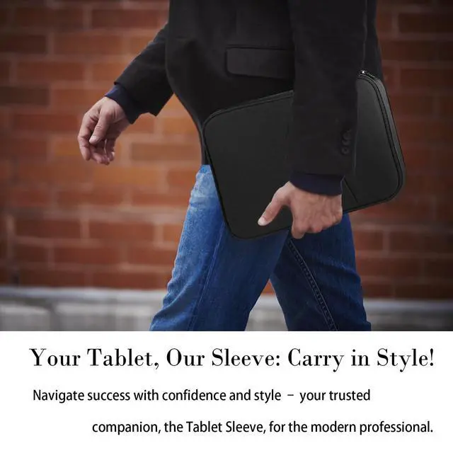 Alt view image 6 of 6 - iPad Pro 12.9 Carrying Bag, Tablet Sleeve 12.9 Magic/Smart Keyboard Accessory Bag for Pad Pro 12.9 M2/M1/2018-2020, Surface Pro 9/8/X/7/6, 12.4" Galaxy Tab S8/S7+ Waterproof Carrying Case (Black)