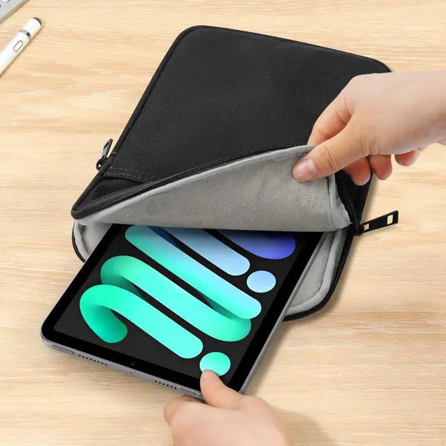 Alt view image 7 of 7 - 8-9 Inch Tablet Sleeve Padded Carrying Case, Black