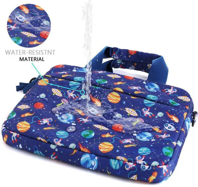 Alt view image 4 of 6 - Kids Tablet Bag for Boys, Kids Tablet Carrying Case for Fire HD 10, HD 8, Fire 7 Sleeve Bag Kid Kindle Bag, iPad Bag for Kid, Space Blue