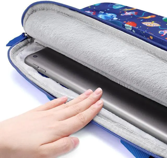 Alt view image 6 of 6 - Kids Tablet Bag for Boys, Kids Tablet Carrying Case for Fire HD 10, HD 8, Fire 7 Sleeve Bag Kid Kindle Bag, iPad Bag for Kid, Space Blue