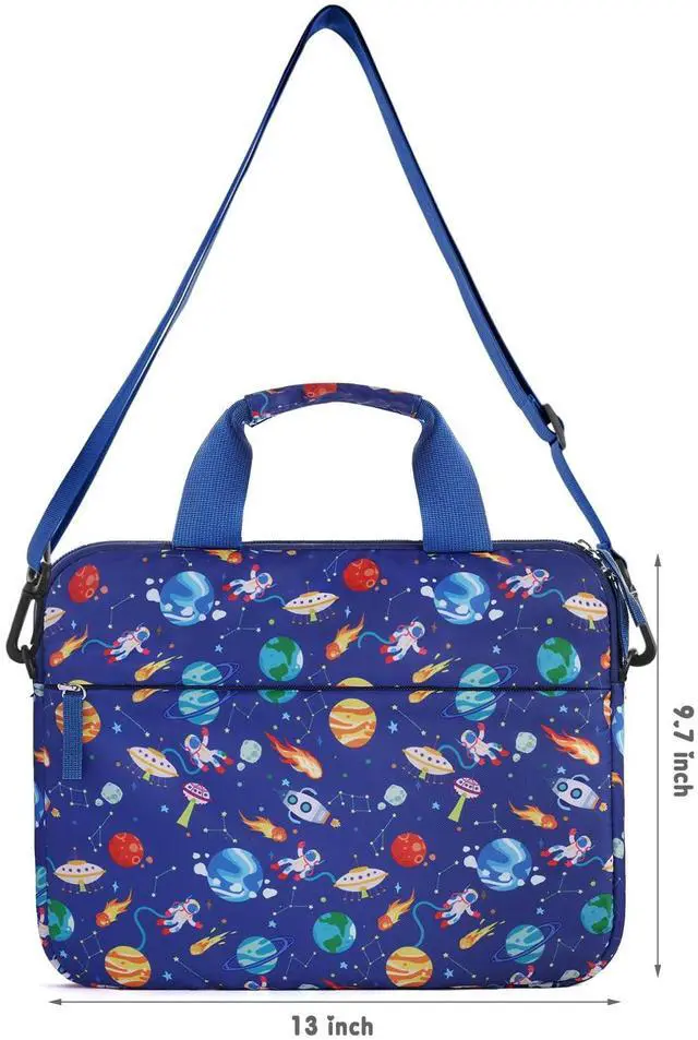 Alt view image 3 of 6 - Kids Tablet Bag for Boys, Kids Tablet Carrying Case for Fire HD 10, HD 8, Fire 7 Sleeve Bag Kid Kindle Bag, iPad Bag for Kid, Space Blue