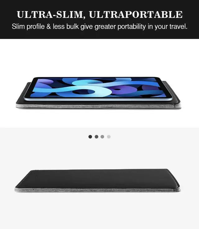 Alt view image 3 of 7 - 9-11 Inch Tablet Sleeve, PU Leather Briefcase Slim Stylish Case