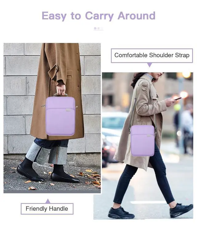 Alt view image 7 of 7 - 9-11 Inch Tablet Sleeve Bag Handle Carrying Case with Shoulder Strap