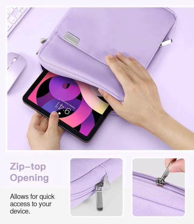 Alt view image 6 of 7 - 9-11 Inch Tablet Sleeve Bag Handle Carrying Case with Shoulder Strap