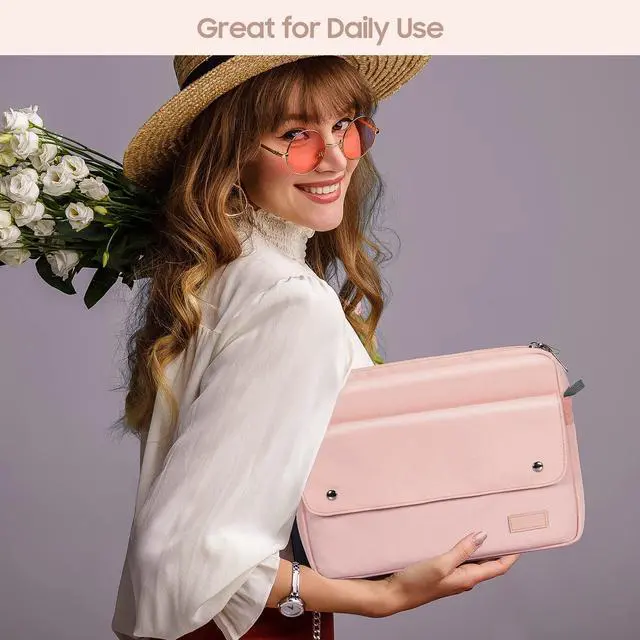 Alt view image 7 of 7 - 9-11" Tablet Sleeve with Strap for iPad A16 Tab, Pink