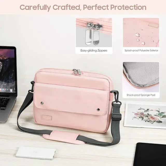 Alt view image 5 of 7 - 9-11" Tablet Sleeve with Strap for iPad A16 Tab, Pink