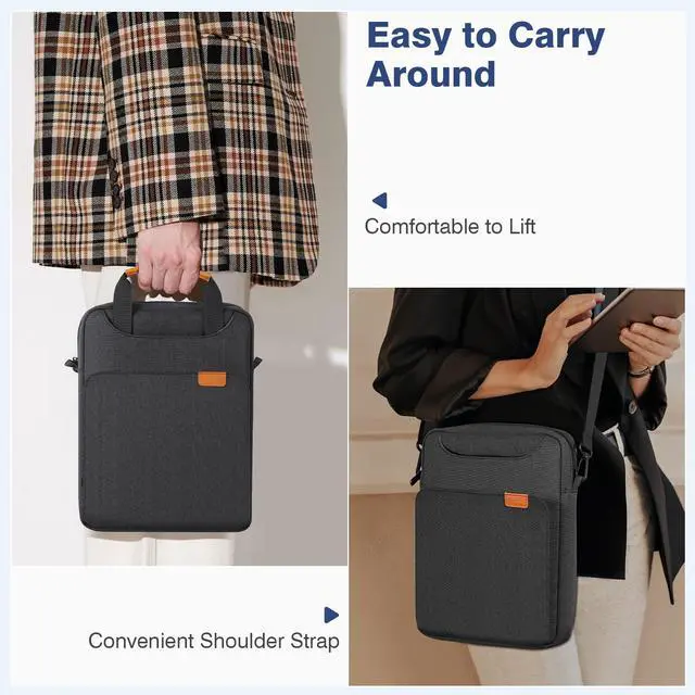 Alt view image 7 of 7 - 9-11 Inch Tablet Carrying Case Shoulder Bag with Concealed Hand Strap