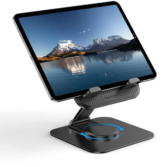 Main image of TA04 Ultra-Slim Tablet Stand for iPad, Swivel Phone Holder for Desk