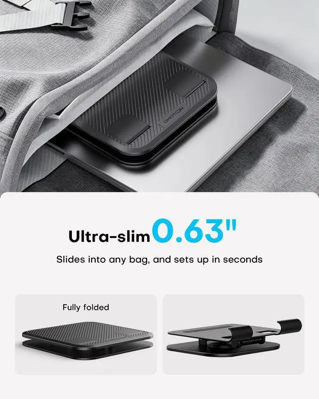 Alt view image 2 of 7 - TA04 Ultra-Slim Tablet Stand for iPad, Swivel Phone Holder for Desk