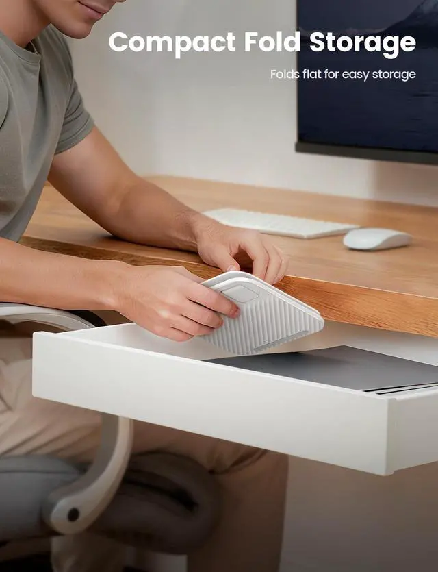Alt view image 7 of 7 - Adjustable iPad Stand for Desk Ultra-Slim Foldable 360° Rotation