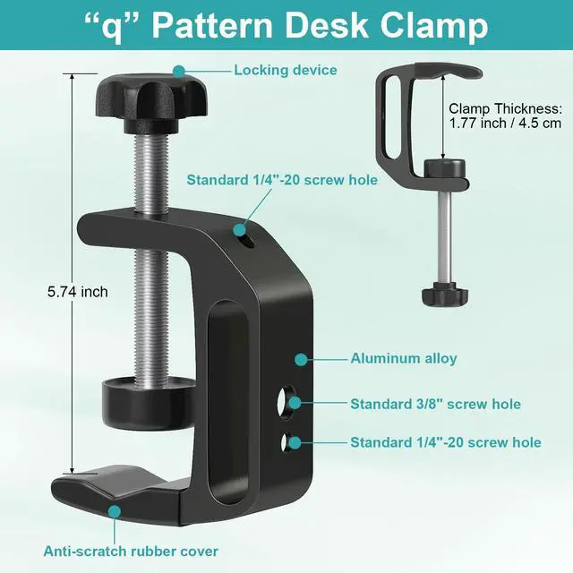 Alt view image 5 of 7 - Under Cabinet Tablet Mount, Kitchen Tablet Holder iPad Mount for Desk/Table/Board/Chair,Compatible with 4.7~12.9" iPad/Nexus/LG G Pads/e-Reader/Switch/iPhone,360° Adjustable Aluminum Alloy Arm Stand