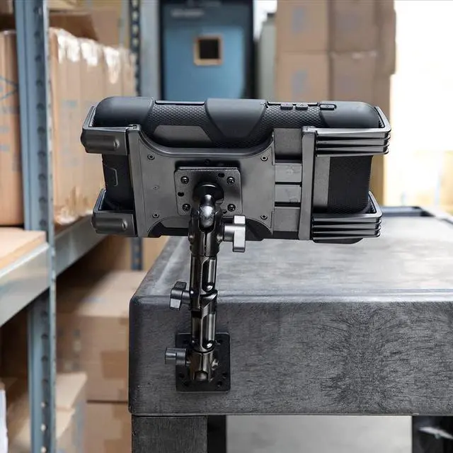 Alt view image 6 of 7 - Mounts - Heavy-Duty Tablet Mount | Secure Drill Base for Cars, Walls, and Tables | Adjustable Arm Ensures Perfect Positioning | Universal Tablet Stand and Holder | Great for iPad Wall Mount