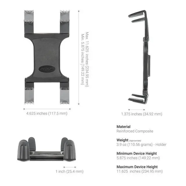 Alt view image 7 of 7 - Mounts - Heavy-Duty Tablet Mount | Secure Drill Base for Cars, Walls, and Tables | Adjustable Arm Ensures Perfect Positioning | Universal Tablet Stand and Holder | Great for iPad Wall Mount