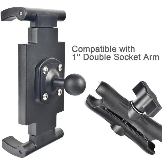 Alt view image 4 of 6 - 1" Ball Tablet Holder Screw-Mounted Tablet Mount Compatible with RAM B Size System, Adjustable iPad Holder for 7-12.9" Tablets, Car Truck Boat Dashboard