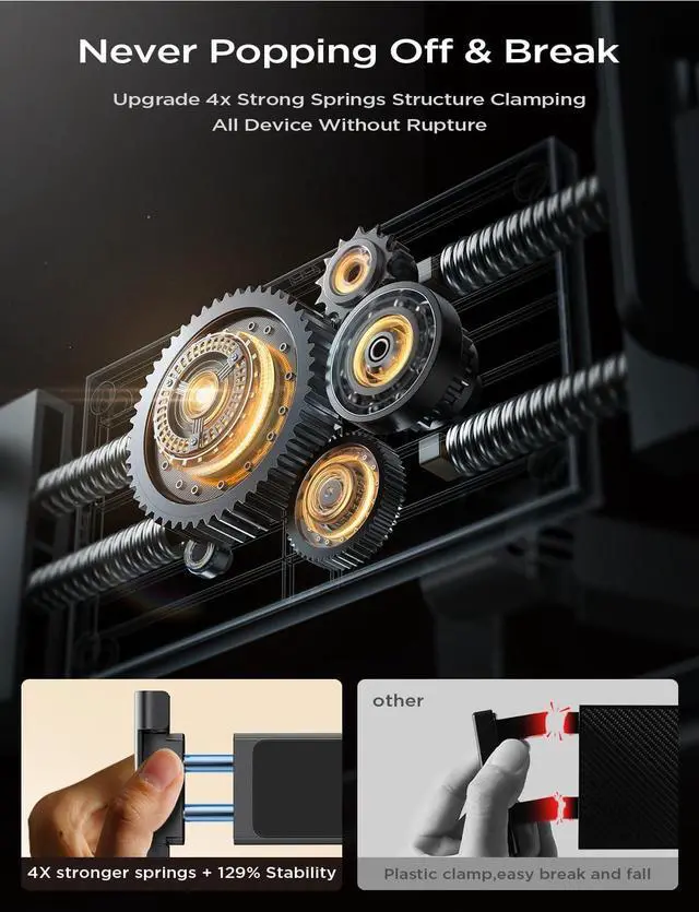 Alt view image 4 of 7 - Universal Holder POS Mount Adapter for Tablet, Smartphone & Portable LCD Monitor & Device up to 0.7" inch Thick, VESA 75x75 100x100 mounting (iPad | iPhone | Galaxy Tab | Pixel)