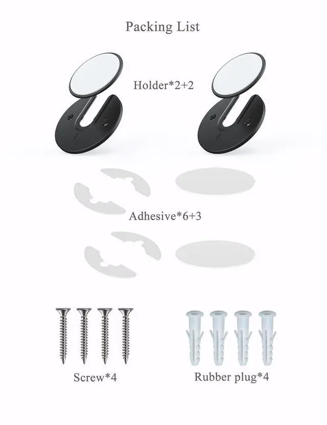 Alt view image 7 of 7 - Universal Tablet Wall Mount, (2Pack) (Black)