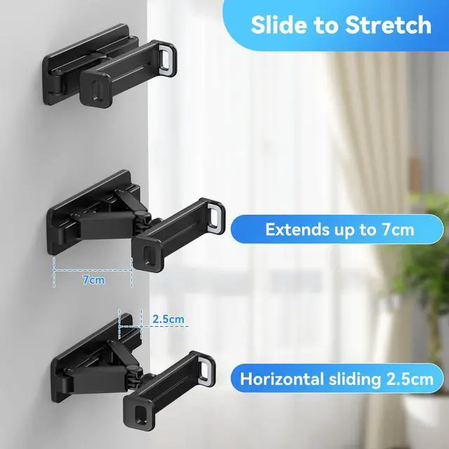 Alt view image 3 of 7 - Tablet Wall Mount Holder, 360° Rotation Adjustable and Foldable ipad Wall Mount, Tablet Wall Holder Damage-Free for 4.7-12.9 inch Pad, Smartphone, eReader, for Kitchen, Bedroom