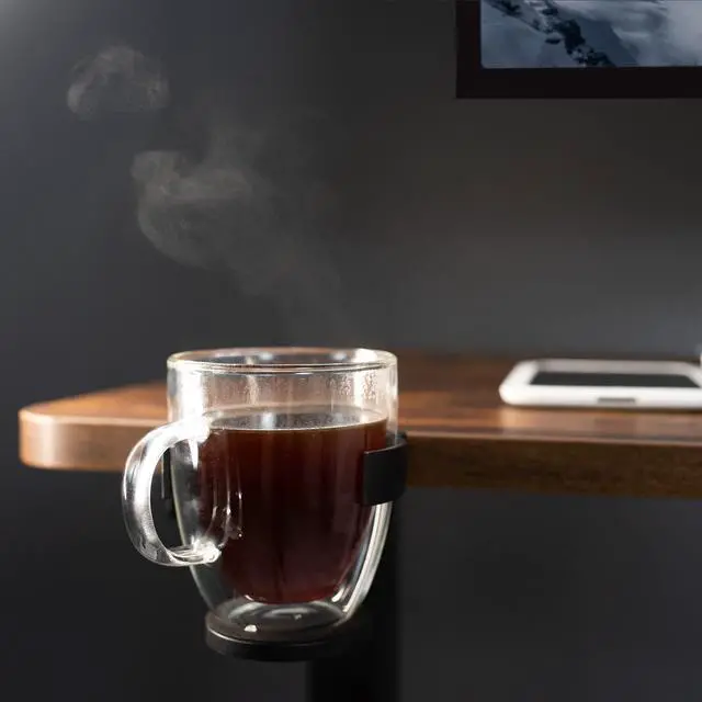 Alt view image 7 of 7 - Clamp-on Desk and Bed Cup Holder, No Spill Adjustable Drink Mount, Support for Hydro Flasks, Coffee Mugs, Easy to Install, Horizontal or Vertical Surface Mounting, Black, Mount-CUP1