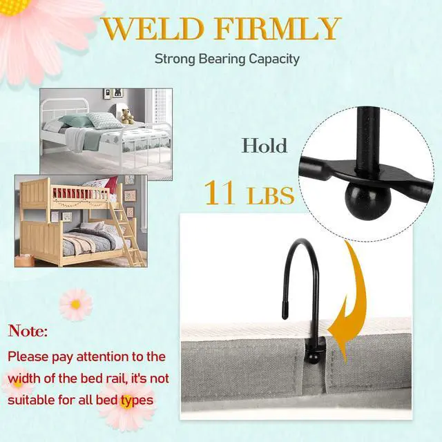 Alt view image 2 of 7 - Bedside Caddy Bedside Storage Bag for Headboards/Bunk Bed