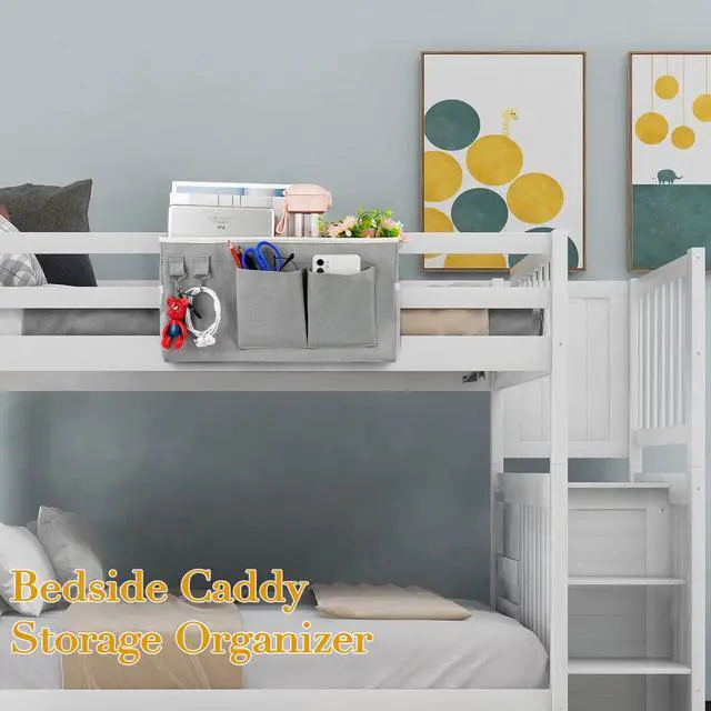 Alt view image 3 of 7 - Bedside Caddy Bedside Storage Bag for Headboards/Bunk Bed