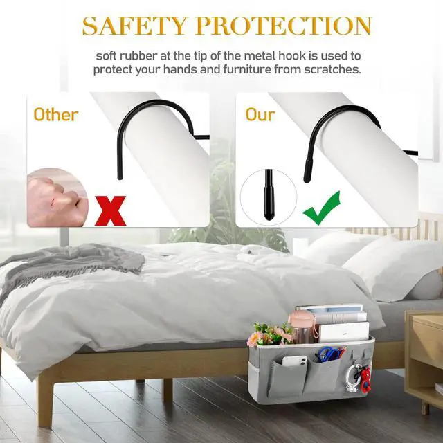 Alt view image 6 of 7 - Bedside Caddy Bedside Storage Bag for Headboards/Bunk Bed