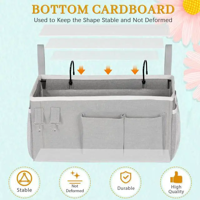 Alt view image 7 of 7 - Bedside Caddy Bedside Storage Bag for Headboards/Bunk Bed